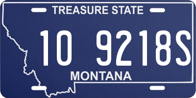 MT license plate 109218S