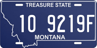 MT license plate 109219F