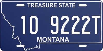 MT license plate 109222T