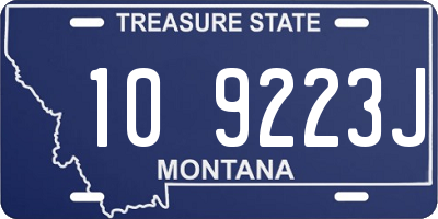 MT license plate 109223J