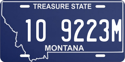 MT license plate 109223M
