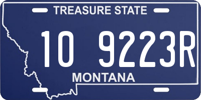 MT license plate 109223R