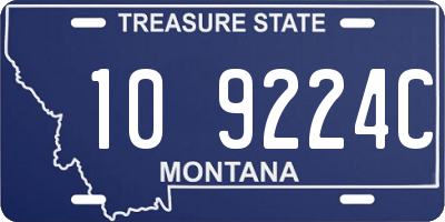 MT license plate 109224C