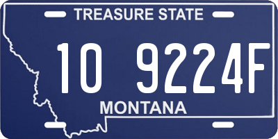 MT license plate 109224F