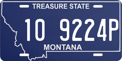 MT license plate 109224P