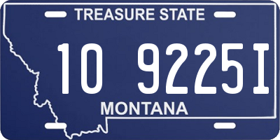 MT license plate 109225I