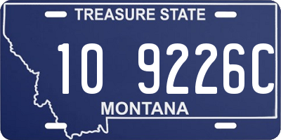 MT license plate 109226C