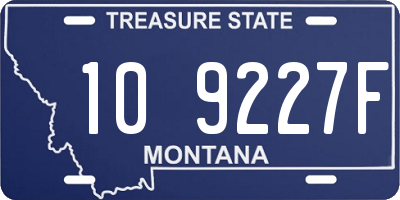 MT license plate 109227F