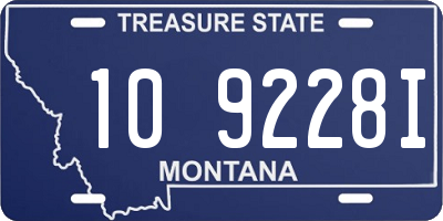 MT license plate 109228I