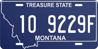 MT license plate 109229F