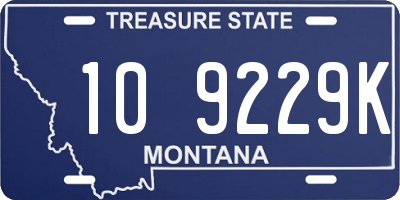 MT license plate 109229K