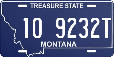 MT license plate 109232T