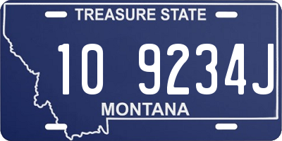 MT license plate 109234J