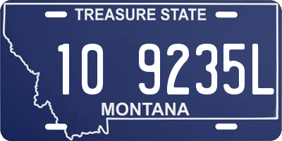 MT license plate 109235L