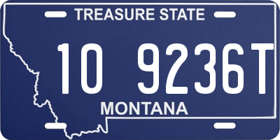 MT license plate 109236T
