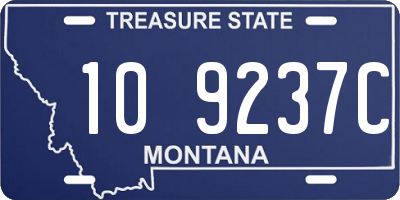 MT license plate 109237C