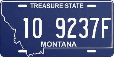 MT license plate 109237F