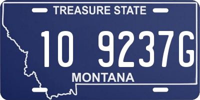 MT license plate 109237G