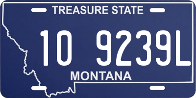 MT license plate 109239L