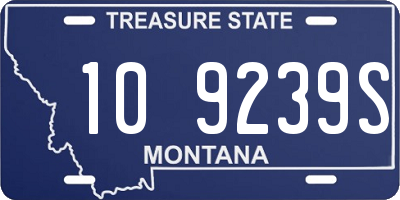 MT license plate 109239S