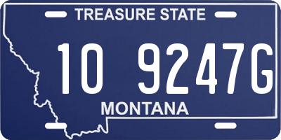 MT license plate 109247G