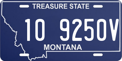 MT license plate 109250V