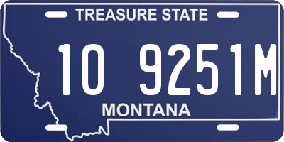 MT license plate 109251M