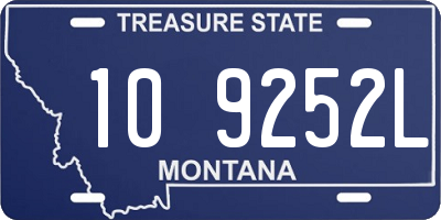 MT license plate 109252L