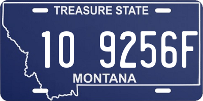 MT license plate 109256F