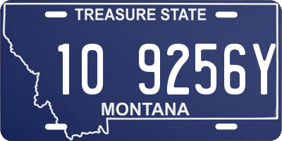 MT license plate 109256Y