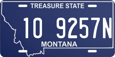 MT license plate 109257N