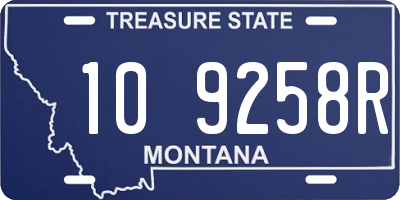 MT license plate 109258R