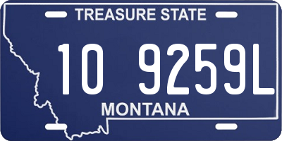 MT license plate 109259L