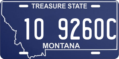 MT license plate 109260C