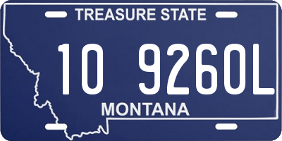 MT license plate 109260L