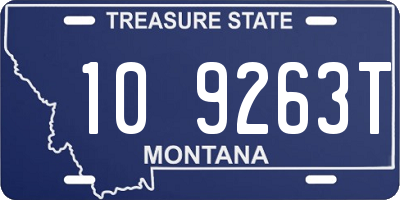 MT license plate 109263T