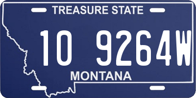 MT license plate 109264W