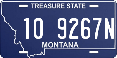 MT license plate 109267N