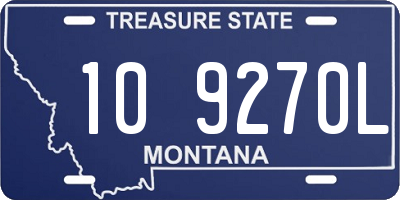 MT license plate 109270L