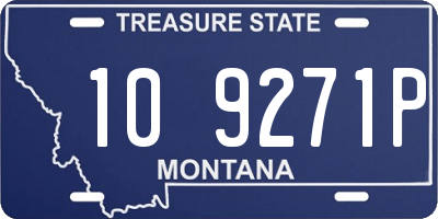 MT license plate 109271P