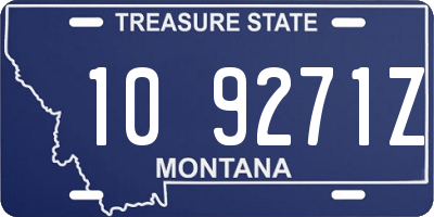 MT license plate 109271Z