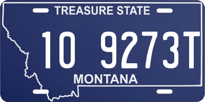 MT license plate 109273T