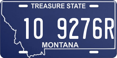 MT license plate 109276R