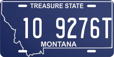 MT license plate 109276T