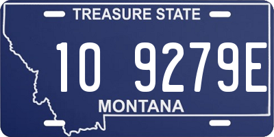 MT license plate 109279E