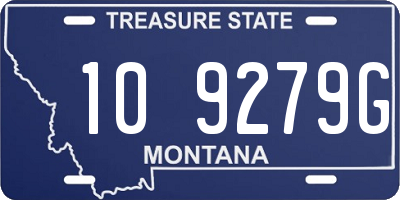 MT license plate 109279G