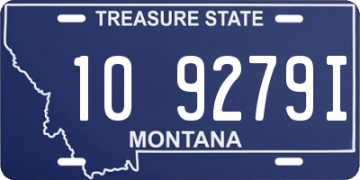 MT license plate 109279I