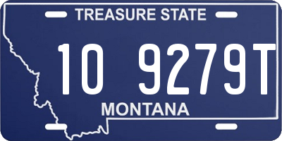 MT license plate 109279T