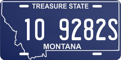 MT license plate 109282S