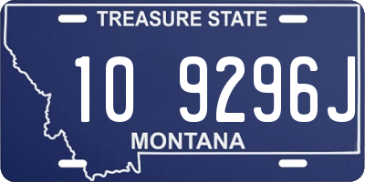MT license plate 109296J